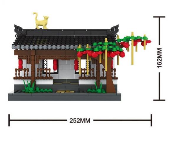 WANGE 3312-3314 Baukästen chinesisch klassisch Gebäude Spielzeueg